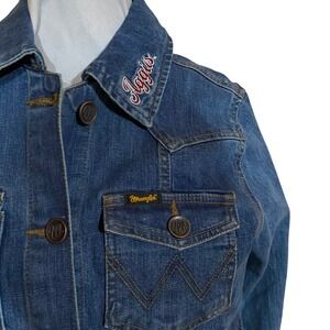 Wrangler Retro NWT NM State Aggies Denim Jacket Medium Wash M Jean Mascot